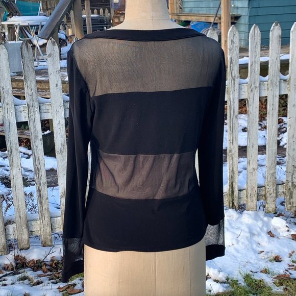 💗 HOST PICK 💗   Joseph Ribkoff Black/Nude Stretchy Top - Picture 6 of 13